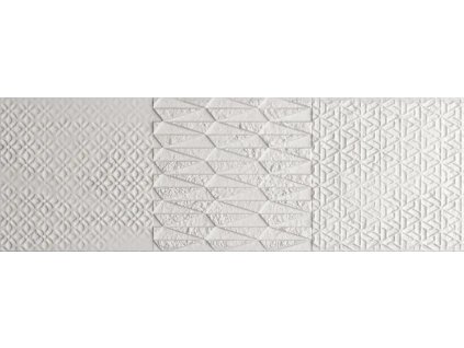 EBS Lowry Dekor Blanco 20x60 cm bílý reliéfní obklad imitace kamene 3D struktura