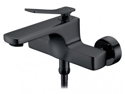 BESTECO Vanová Baterie SCHWARZ S3095B (Černá Matná), Nástěnná Páková, Rozteč 15 cm, Keramická Kartuše 35 mm