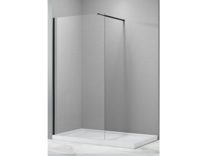 Pevná sprchová zástěna WALK-IN s černým rámem a s rozměrem 100x200, 120x200cm (Rozměry 100)