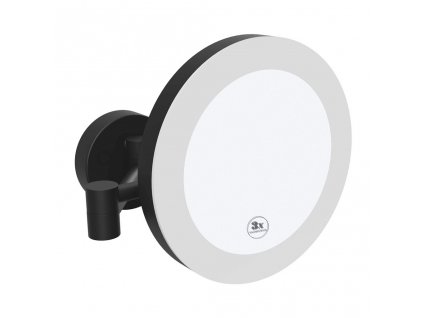 BEMETA Kulaté Kosmetické Zrcátko na Rameni, Bateriové LED Osvětlení, Průměr 20 cm, Pochromovaná Mosaz, 3x Zvětšení, Kód 116101770