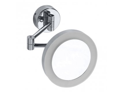 BEMETA Nástěnné Kosmetické Zrcátko LED Chrom Lesk, Průměr 20 cm, 3x Zvětšení, Dotykový Senzor, Nastavitelná Barva