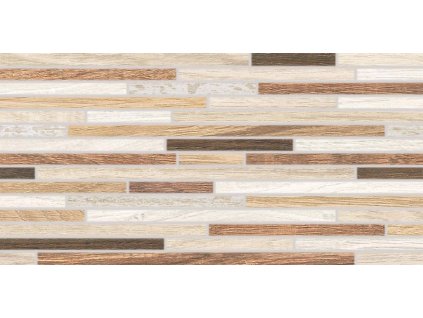 RAKO Board DDPSE023 bílý mix barev dekor 30x60 cm detail struktury dřevěných lamel a světlé patiny