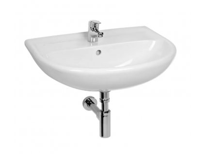 LAUFEN JIKA LYRA PLUS Umyvadlo H8143840001041, 1 otvor pro baterii, Bílá, 65x52 cm