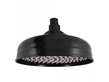 RAV SLEZÁK Hlavová Sprcha Kovová KULATÁ Ø 20 cm, SLIM Design, Barva Černá Matná, Nerez Ocel KS0020CMAT