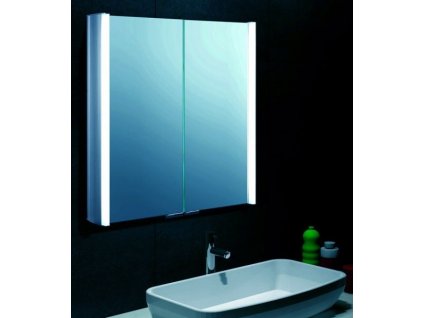 1755 zrcadlova skrinka mila big s osvetlenim a zasuvkou 66x70cm