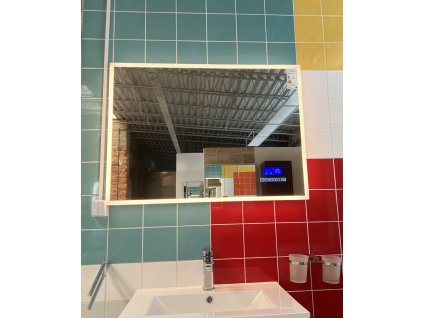 Koupelnové zrcadlo BRIGHT BLUETOOTH 120x65 cm s osvětlením LED, časem, datumem a teplotou