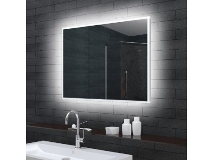 Besteco LED Koupelnové Zrcadlo Light 80x70 cm s Hliníkovým Světelným Rámem, Kód MLE70-08A