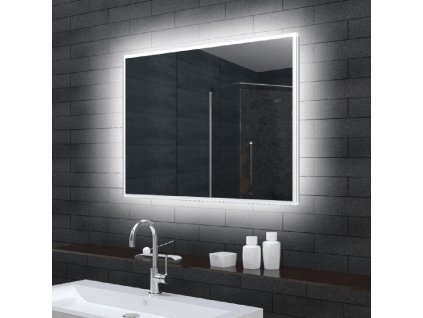 Jednoduché zrcadlo do koupelny s LED osvětlením Light 80