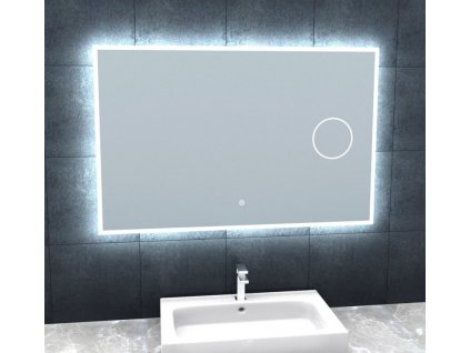 BESTECO Bright CCT 100x65 cm LED zrcadlo s nastavitelnou teplotou světla a kosmetickou lupou detail
