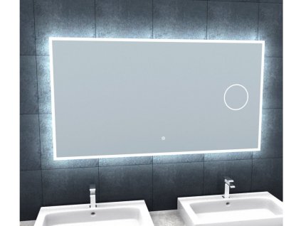 Besteco BRIGHT SILVER 120 cm zrcadlo s osvětlením a lupou MLS6512MA