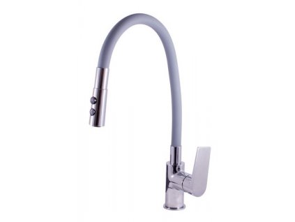 Dřezová baterie BESTECO Colorado s flexibilním černým ramenem a sprškou, kód CO119.5/12