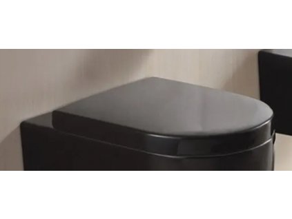 Černé sedátko Flos se systémem soft-close, antibakteriální