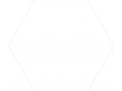 Element Blanco bílá hexagonální dlažba 23x27 cm detail matného povrchu a tvaru šestihranu