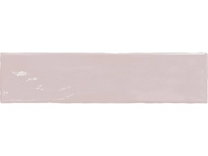 Lesklý obklad cihlička růžová Zen Rosa 7,5x30 cm za kuchyňskou linkou