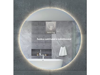 BESTECO Basic 100 cm velké kulaté LED zrcadlo s podsvícením a dotykovým ovládáním detail