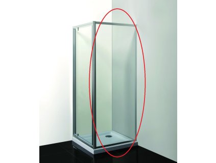 Pevná stěna SMART - PINA (Varianta Chrom/Leštěný hliník, 70 cm, Univerzální Levé / Pravé, Čiré bezpečnostní sklo 6 mm)
