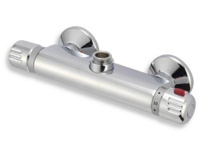 NOVASERVIS Termostatická Sprchová Baterie AQUAMAT, Nástěnná s Horním Vývodem 3/4", Rozteč 15 cm, Prodloužená Záruka 7 let, Chrom