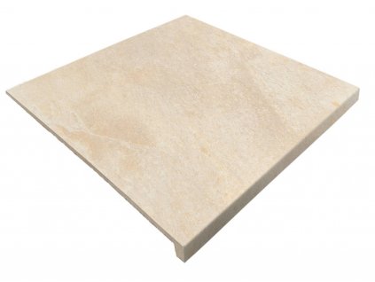 Paradyž Redstone Beige 33x33 cm béžová schodová dlažba s drážkami protiskluz R11 detail