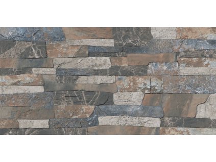 Adobe Marengo 23x46 cm tmavě šedý obklad imitace kamene a cihly na fasádu a terasu