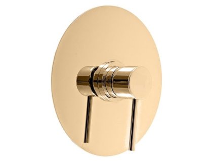 BESTECO Páková Podomítková Baterie ECCO, Jednovývodová Sprchová/Vanová, Luxusní PVD Zlatá Lesklá, Keramická Kartuše 35 mm