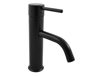 Moderní minimalistická umyvadlová baterie BESTECO ECCO stojánková v matně černém provedení, kód E10-1101B