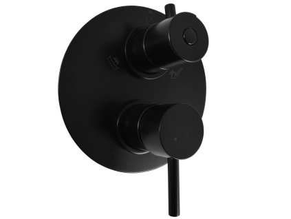 Luxusní podomítková baterie BESTECO ECCO se třemi výstupy v barvě chrom černá nebo zlatá pro sprchové systémy, kód BE-ECCO-3OUT