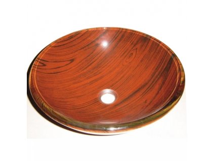 BESTECO Skleněné umyvadlo na desku ELISA, Bezpečnostní tvrzené sklo, Transparentní kouřová, 42x14 cm