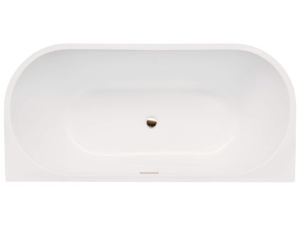 Asymetrická vana VICA SLIM+ bílá, sifon se štěrbinovým přepadem (Varianta Barva sifonu - Chrom, Nožičky k vaně - Bez nožiček, Rozměr vany - 170 × 80 cm)