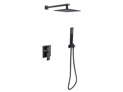 Černý podomítkový sprchový set HOPA VARIUM I matný s hlavovou sprchou, kód Varium-I-Black