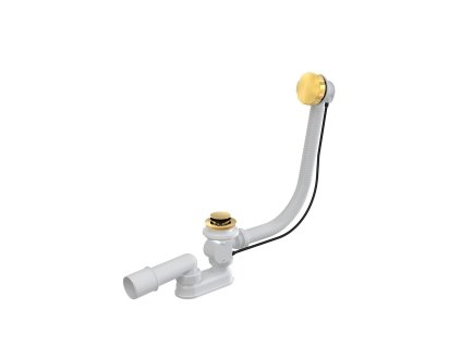 Automatický vanový sifon s přepadem - černý, zlatý (Varianta Barva - Zlatá)