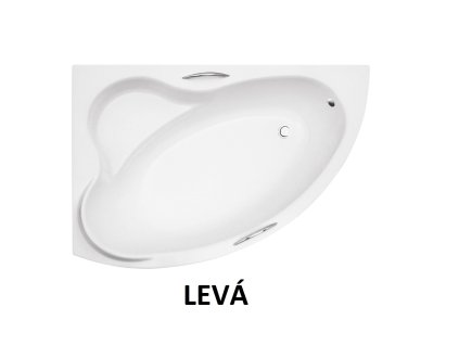 Asymetrická vana ADA (Varianta Nožičky k vaně - S nožičkami, Rozměr vany - 140 × 90 cm, Způsob provedení - Levé)