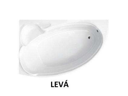 Asymetrická vana FINEZJA NOVA (Varianta Nožičky k vaně - S nožičkami, Rozměr vany - 140 × 95 cm, Způsob provedení - Levé)