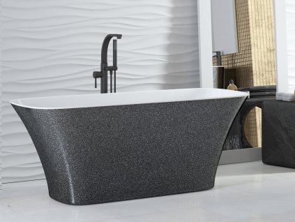 Volně stojící vana ASSOS S-LINE Glam - grafit (Varianta Rozměr vany - 160 × 70 cm)