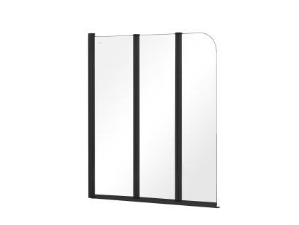 Vanová zástěna PRIME 3 (Varianta Barva rámu - Černá, Rozměr A - 120, Směr zavírání - Univerzální Levé / Pravé, Výplň - Čiré bezpečnostní sklo - 5 mm)