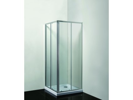 VÝHODNÝ SET - ČTVEREC SMART RANDA s vaničkou (Varianta Chrom/Leštěný hliník, 90 cm x 90 cm x 190 cm, Univerzální Levé / Pravé, Grape bezpečnostní sklo 4 / 6 mm)