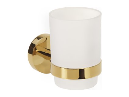 Držák kartáčků, sklo (Varianta Barva - Zlatá lesklá)