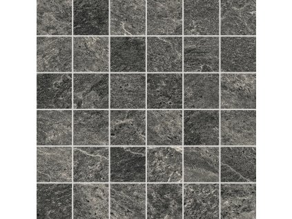 RAKO Core DDM05875 černá mozaika 30x30 cm do sprchového koutu detail povrchu imitace betonu