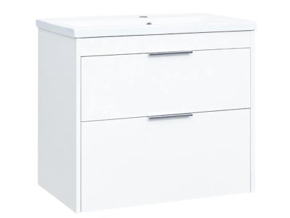 EBS Závěsná Skříňka pod Umyvadlo CITY 81 cm (Dub Riviera), Dvě Prostorné Zásuvky s Pomalým Dovíráním Soft-Close, 81 x 39,5 x 72 cm