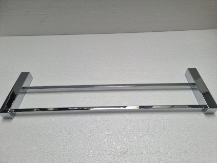 Držák ručníků dvojitý, 45 cm, chrom hranatý