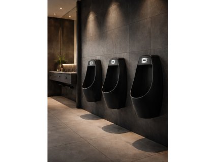 Besteco keramický černý pisoár se senzorovým ovládáním