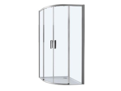 Čtvrtkruhový sprchový kout EBS Trend Easy 80x80 cm chrom čiré bezpečnostní sklo posuvné dveře, kód EBSTREND80