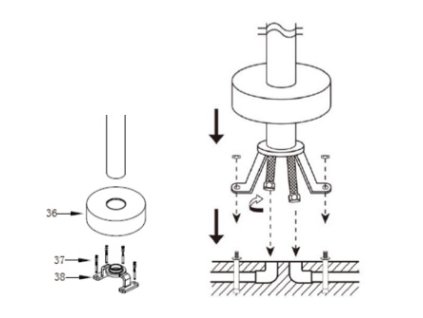 Hranatá vanová baterie do podlahy BESTECO DOUBLE DECKER chrom Alien 114cm, kód 8594194531331