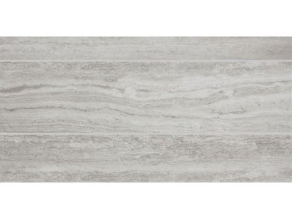 RAKO Alba DDPSE733 šedá dekorativní dlažba imitace travertinu 30x60 cm detail reliéfu