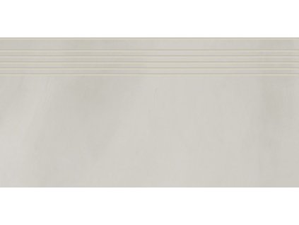 RAKO Blend DCPSE807 šedá schodovka 30x60 cm detail protiskluzových drážek a betonového povrchu