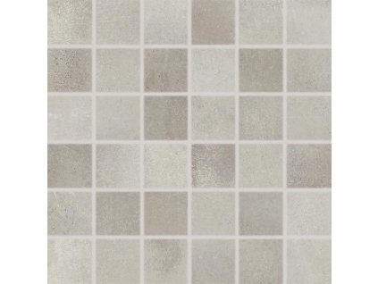 RAKO VIA DDM05711 šedá rustikální mozaika 30x30 cm detail povrchu s patinou cementu