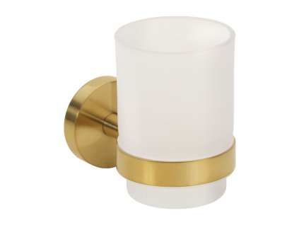 Držák kartáčků, sklo (Varianta Barva - Zlatá matná)