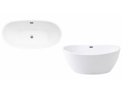 volně stojící vana ayla 170x80 grafit sifon 1