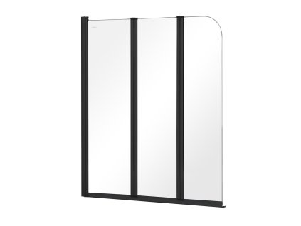 vanová zástěna prime třidílná černá