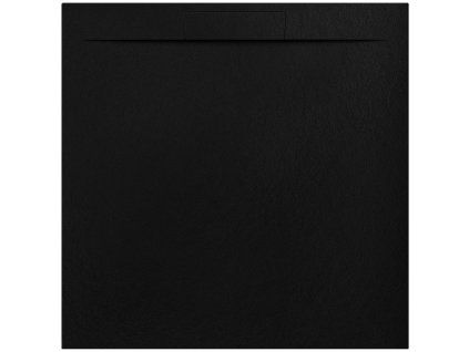 Čtvercová černá sprchová vanička Nilo 100x100 cm z litého mramoru