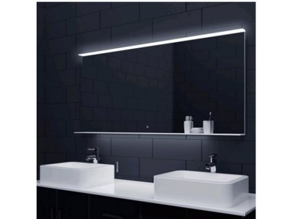 BESTECO ALMA luxusní LED zrcadlo 140x75 cm se svítící poličkou a dotykovým senzorem